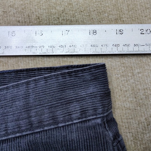 Lacoste Mens Corduroy Pants Size W37 L33 Dark Gray Casual Trousers Button Fly - Picture 9 of 10